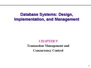 Database Systems: Design, Implementation, and Management