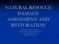 NATURAL RESOUCE DAMAGE ASSESSMENT AND RESTORATION PowerPoint PPT Presentation