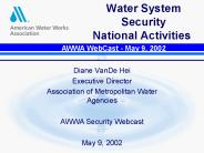 Water System Security National Activities