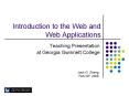 Introduction to the Web and Web Applications PowerPoint PPT Presentation