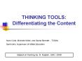 THINKING TOOLS: Differentiating the Content PowerPoint PPT Presentation