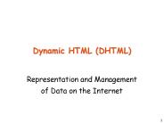 Dynamic HTML (DHTML)