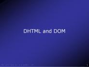 DHTML and DOM