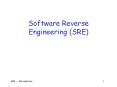 Software%20Reverse%20Engineering%20(SRE) PowerPoint PPT Presentation