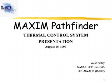 MAXIM Pathfinder