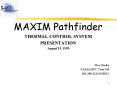 MAXIM Pathfinder PowerPoint PPT Presentation