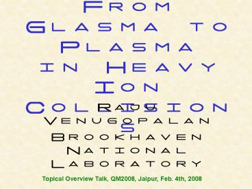 From Glasma to Plasma in Heavy Ion Collisions
