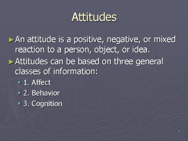 Attitudes