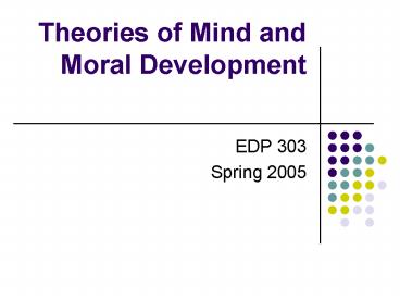 Theories of Mind and Moral Development