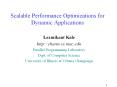 Scalable Performance Optimizations for Dynamic Applications PowerPoint PPT Presentation