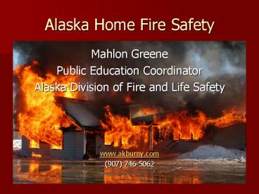 Alaska Home Fire Safety