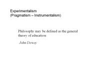 Experimentalism (Pragmatism 