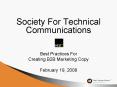 Society For Technical Communications PowerPoint PPT Presentation