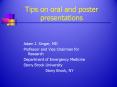 Tips on oral and poster presentations PowerPoint PPT Presentation