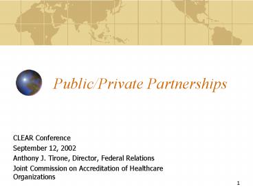 PublicPrivate Partnerships