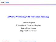 XQuery Processing with Relevance Ranking
