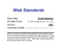 Web Standards PowerPoint PPT Presentation