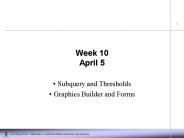 Week 10 April 5