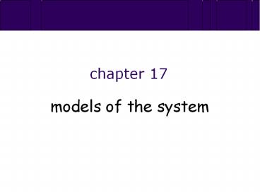 PPT – models of the system PowerPoint presentation | free to download ...