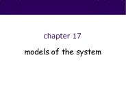 models of the system
