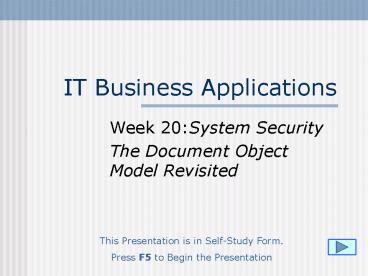 IT Business Applications