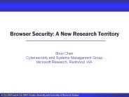 Browser Security: A New Research Territory