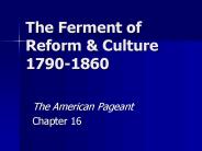 The Ferment of Reform