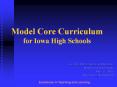 Model Core Curriculum for Iowa High Schools PowerPoint PPT Presentation