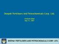 Deepak Fertilisers And Petrochemicals Corp' Ltd' Analysts Meet May 31, 2007 PowerPoint PPT Presentation