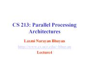 CS 213: Parallel Processing Architectures