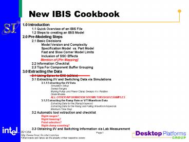 New IBIS Cookbook