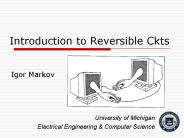 Introduction to Reversible Ckts
