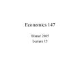 Economics 147 PowerPoint PPT Presentation