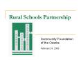 Rural Schools Partnership PowerPoint PPT Presentation
