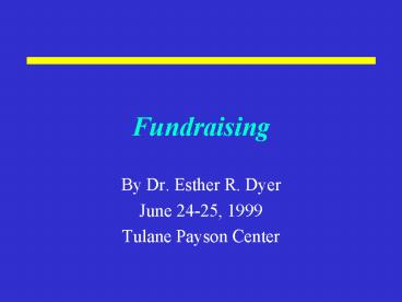 Fundraising