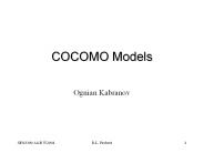 COCOMO Models