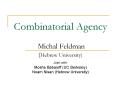 Combinatorial Agency  Michal Feldman (Hebrew University) PowerPoint PPT Presentation