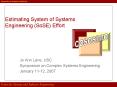 Estimating System of Systems Engineering (SoSE) Effort PowerPoint PPT Presentation