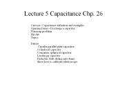 Lecture 5 Capacitance Chp. 26