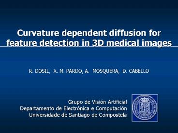 R' DOSIL, X' M' PARDO, A' MOSQUERA, D' CABELLO