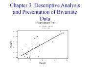 Chapter 3: Descriptive Analysis and Presentation of Bivariate Data
