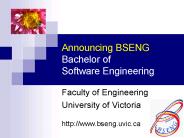 Announcing BSENG Bachelor of Software Engineering
