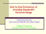End-to-End Estimation of Available Bandwidth Variation Range