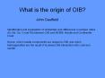 What is the origin of OIB? PowerPoint PPT Presentation