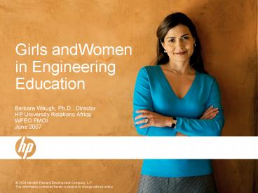 Girls andWomen in Engineering Education