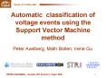 Automatic classification of voltage events using the Support Vector Machine method PowerPoint PPT Presentation