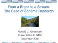 From a Brook to a Stream: The Case of Schema Research PowerPoint PPT Presentation