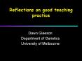 Reflections on good teaching practice PowerPoint PPT Presentation