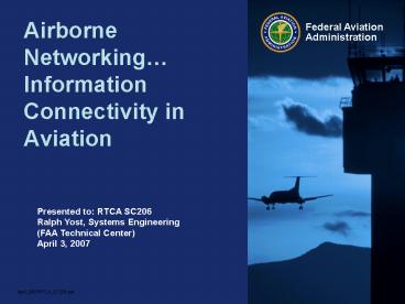 Airborne Networking Information Connectivity in Aviation