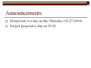 Announcements